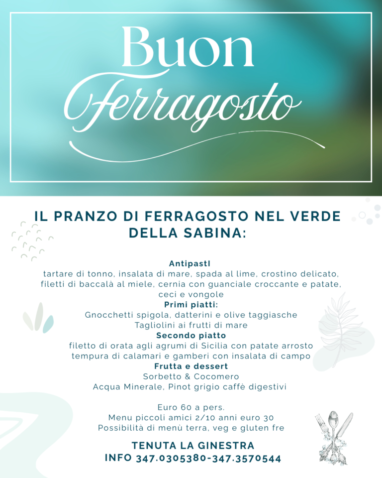 Menu ferragosto